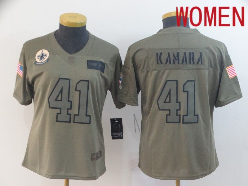 Women New Orleans Saints #41 Kamara Nike Camo 2019 Salute to Service Limited NFL Jerseys
